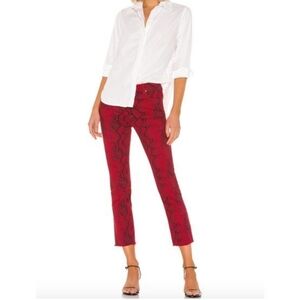 Pam & Gela Stylish Red Patterned Women's Pants